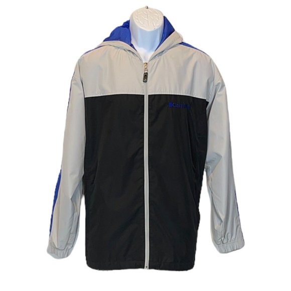 Carnival Cruise Men's Windbreaker Zip up Black Blue Grey Hooded Jacket Large L - Picture 6 of 11